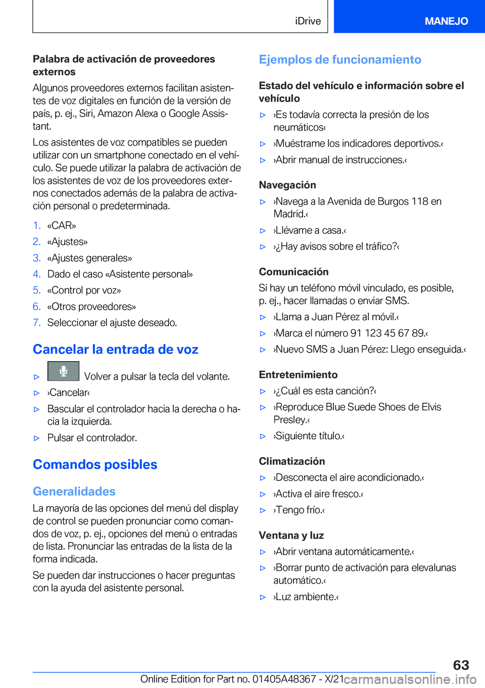 BMW X4 2022  Manuales de Empleo (in Spanish) �P�a�l�a�b�r�a��d�e��a�c�t�i�v�a�c�i�