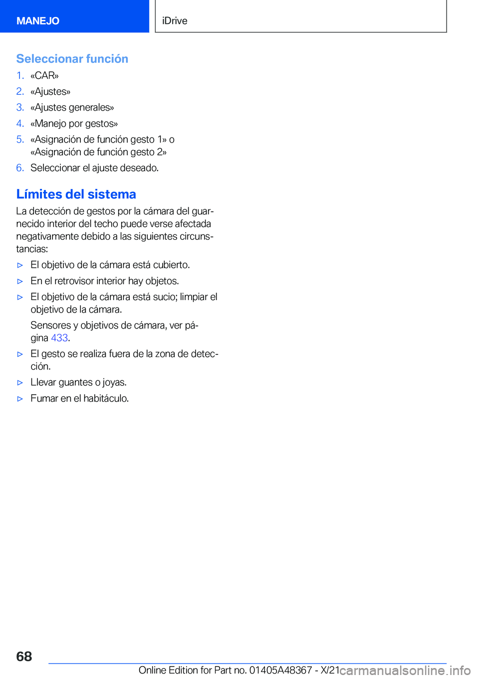 BMW X4 2022  Manuales de Empleo (in Spanish) �S�e�l�e�c�c�i�o�n�a�r��f�u�n�c�i�