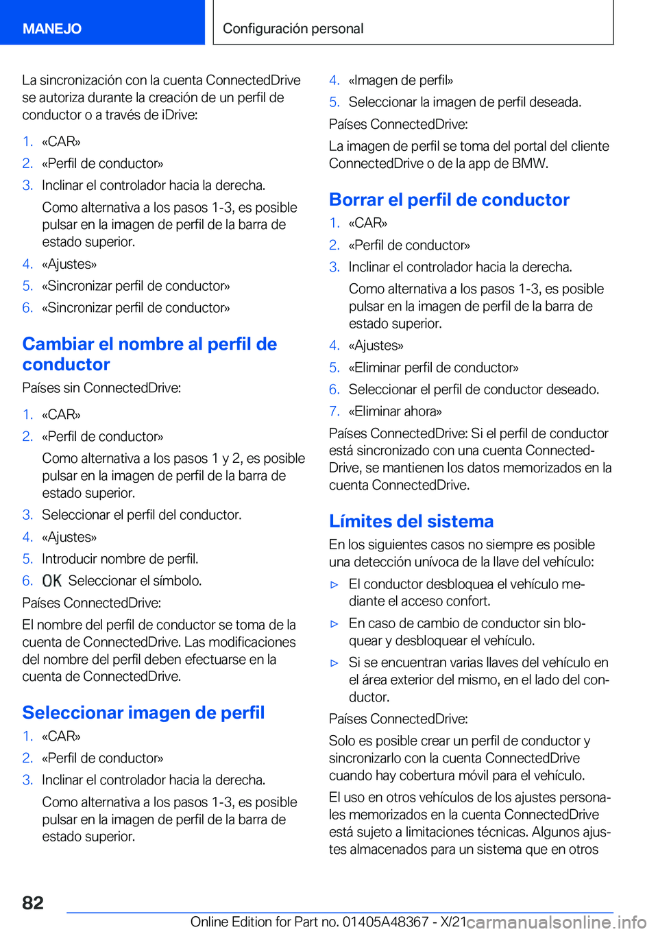 BMW X4 2022  Manuales de Empleo (in Spanish) �L�a��s�i�n�c�r�o�n�i�z�a�c�i�