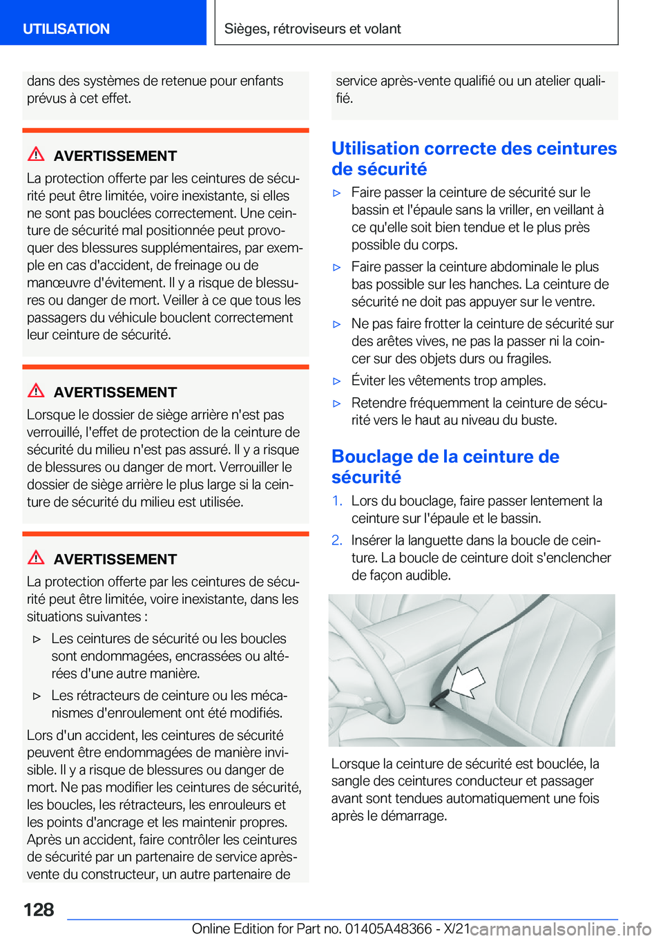 BMW X4 2022  Notices Demploi (in French) �d�a�n�s��d�e�s��s�y�s�t�è�m�e�s��d�e��r�e�t�e�n�u�e��p�o�u�r��e�n�f�a�n�t�s�p�r�é�v�u�s��