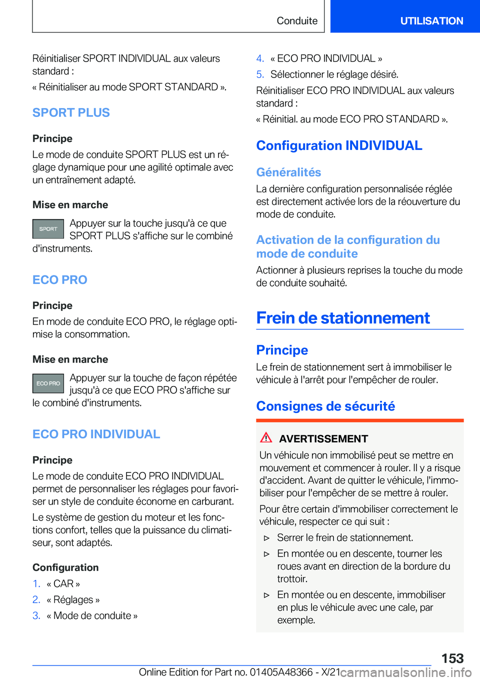 BMW X4 2022  Notices Demploi (in French) �R�é�i�n�i�t�i�a�l�i�s�e�r��S�P�O�R�T��I�N�D�I�V�I�D�U�A�L��a�u�x��v�a�l�e�u�r�s�s�t�a�n�d�a�r�d��:
�k��R�é�i�n�i�t�i�a�l�i�s�e�r��a�u��m�o�d�e��S�P�O�R�T��S�T�A�N�D�A�R�D��{�.
�S�P�O�R�T