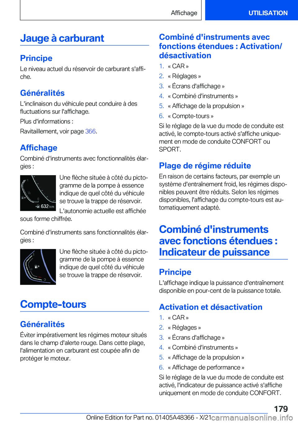 BMW X4 2022  Notices Demploi (in French) �J�a�u�g�e��