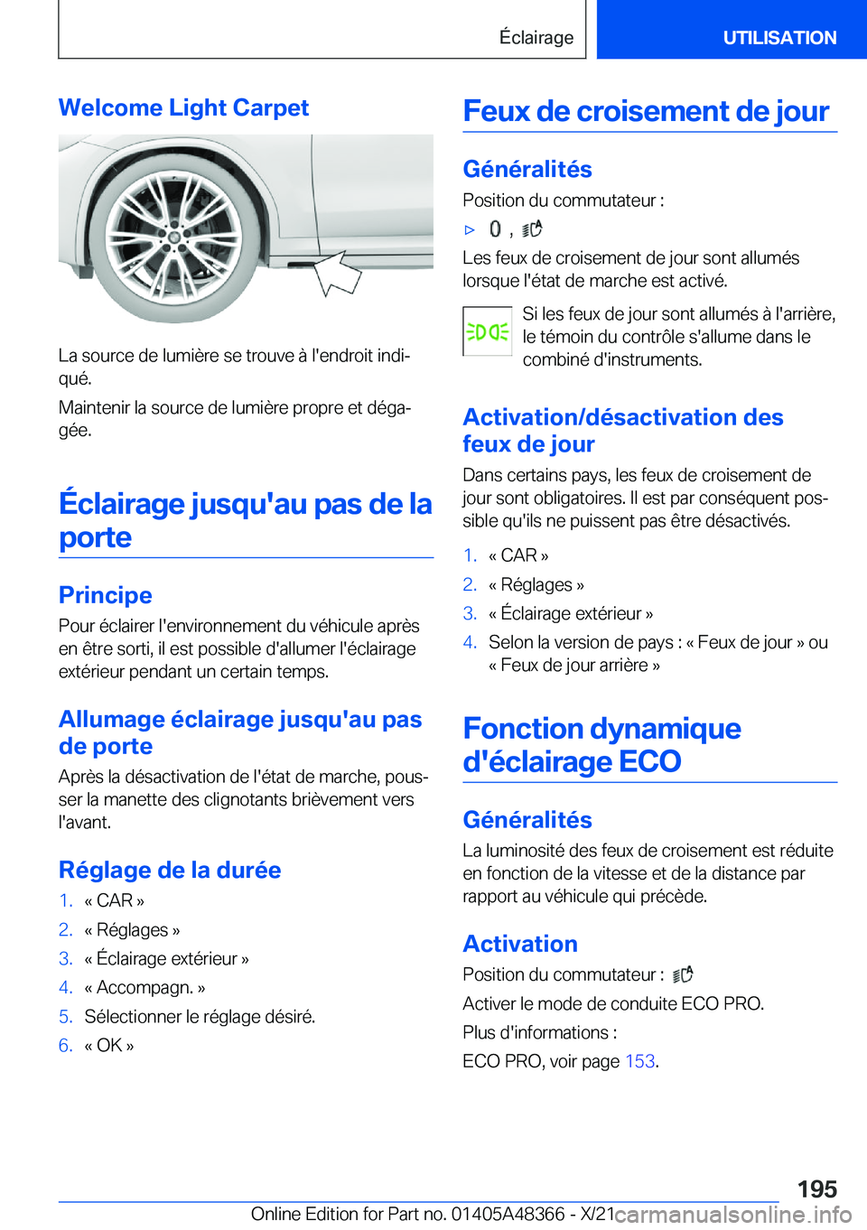 BMW X4 2022  Notices Demploi (in French) �W�e�l�c�o�m�e��L�i�g�h�t��C�a�r�p�e�t
�L�a��s�o�u�r�c�e��d�e��l�u�m�i�è�r�e��s�e��t�r�o�u�v�e��