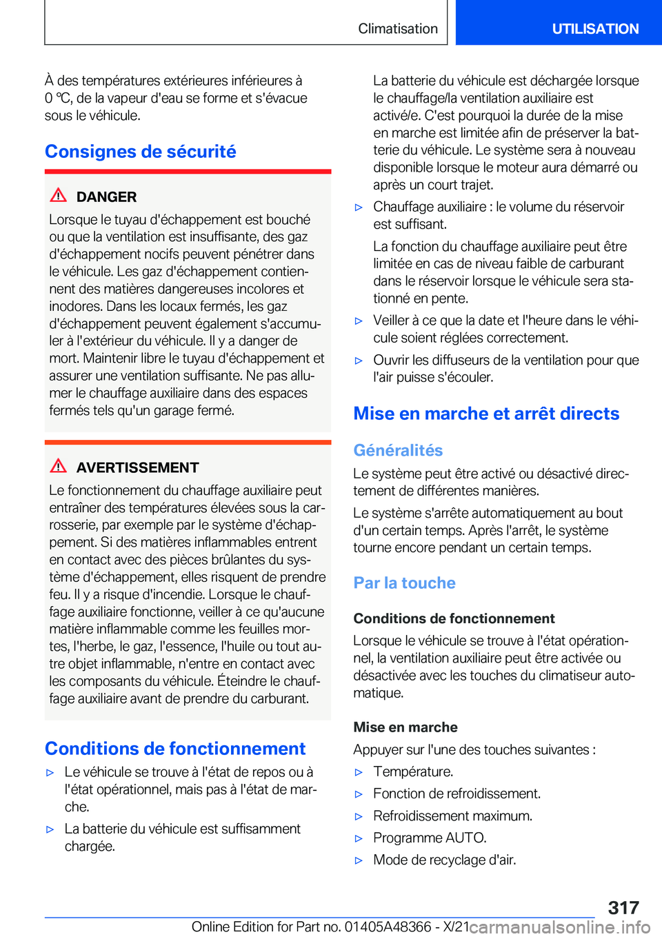 BMW X4 2022  Notices Demploi (in French) �