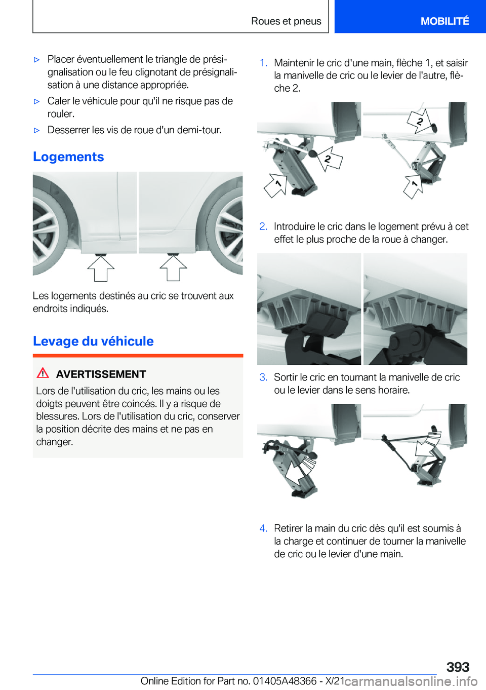 BMW X4 2022  Notices Demploi (in French) 'x�P�l�a�c�e�r��é�v�e�n�t�u�e�l�l�e�m�e�n�t��l�e��t�r�i�a�n�g�l�e��d�e��p�r�é�s�ij
�g�n�a�l�i�s�a�t�i�o�n��o�u��l�e��f�e�u��c�l�i�g�n�o�t�a�n�t��d�e��p�r�é�s�i�g�n�a�l�ij
�s�a�t�i�