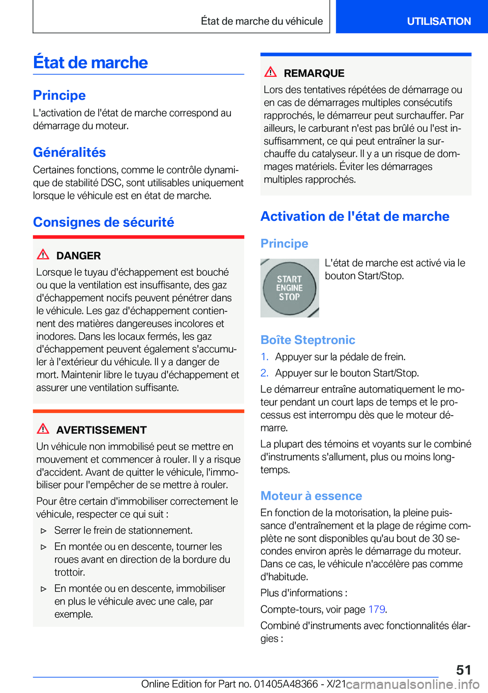 BMW X4 2022  Notices Demploi (in French) �