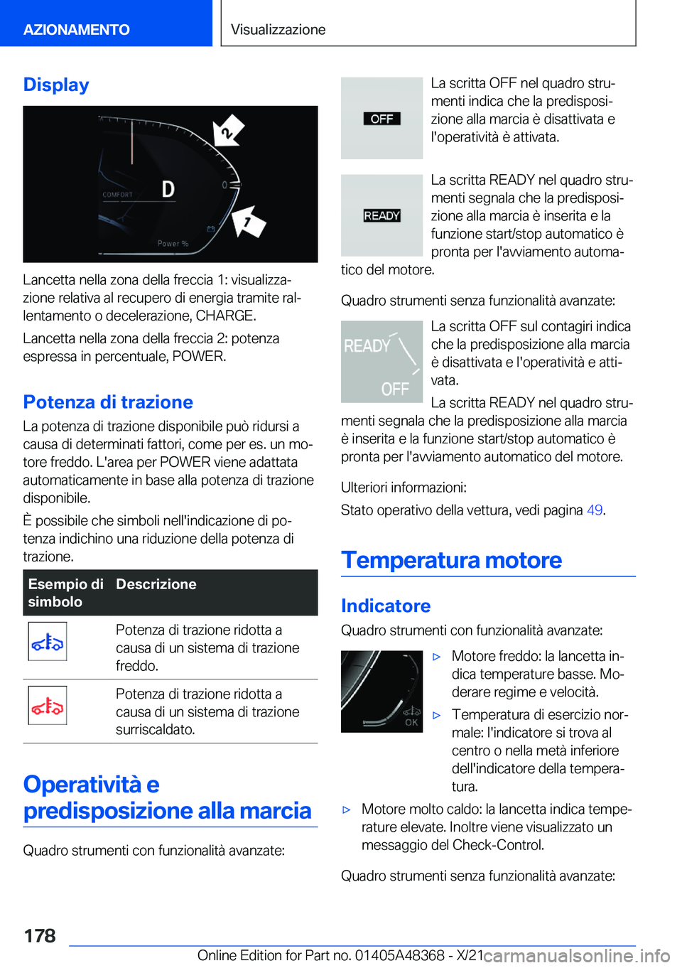 BMW X4 2022  Libretti Di Uso E manutenzione (in Italian) �D�i�s�p�l�a�y
�L�a�n�c�e�t�t�a��n�e�l�l�a��z�o�n�a��d�e�l�l�a��f�r�e�c�c�i�a��1�:��v�i�s�u�a�l�i�z�z�aª�z�i�o�n�e��r�e�l�a�t�i�v�a��a�l��r�e�c�u�p�e�r�o��d�i��e�n�e�r�g�i�a��t�r�a�m�i�t