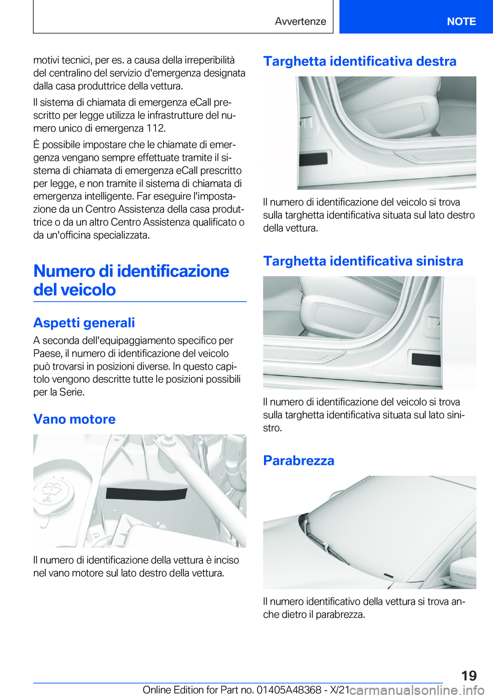 BMW X4 2022  Libretti Di Uso E manutenzione (in Italian) �m�o�t�i�v�i��t�e�c�n�i�c�i�,��p�e�r��e�s�.��a��c�a�u�s�a��d�e�l�l�a��i�r�r�e�p�e�r�i�b�i�l�i�t�