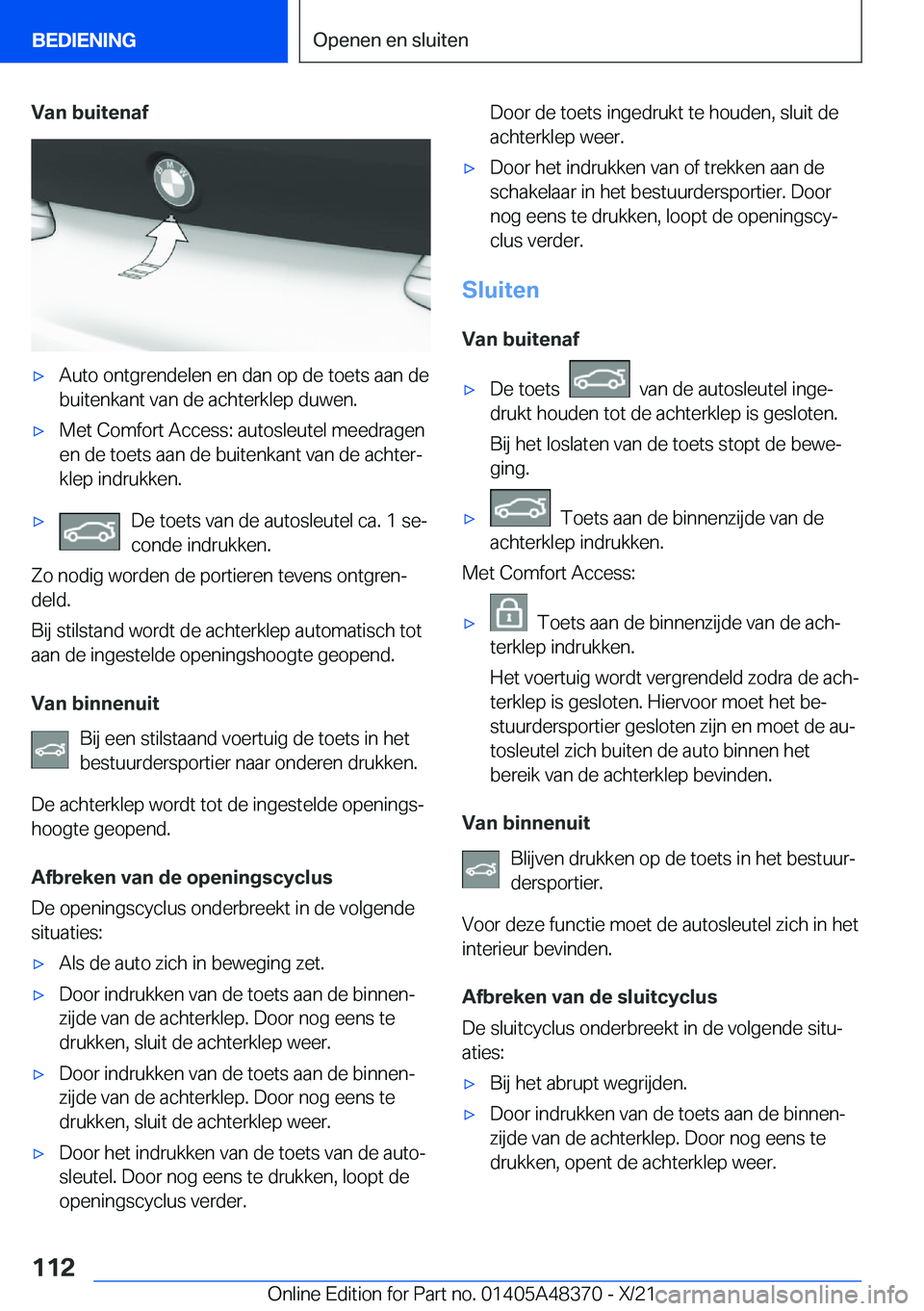 BMW X4 2022  Instructieboekjes (in Dutch) �V�a�n��b�u�i�t�e�n�a�f'x�A�u�t�o��o�n�t�g�r�e�n�d�e�l�e�n��e�n��d�a�n��o�p��d�e��t�o�e�t�s��a�a�n��d�e
�b�u�i�t�e�n�k�a�n�t��v�a�n��d�e��a�c�h�t�e�r�k�l�e�p��d�u�w�e�n�.'x�M�e�t�