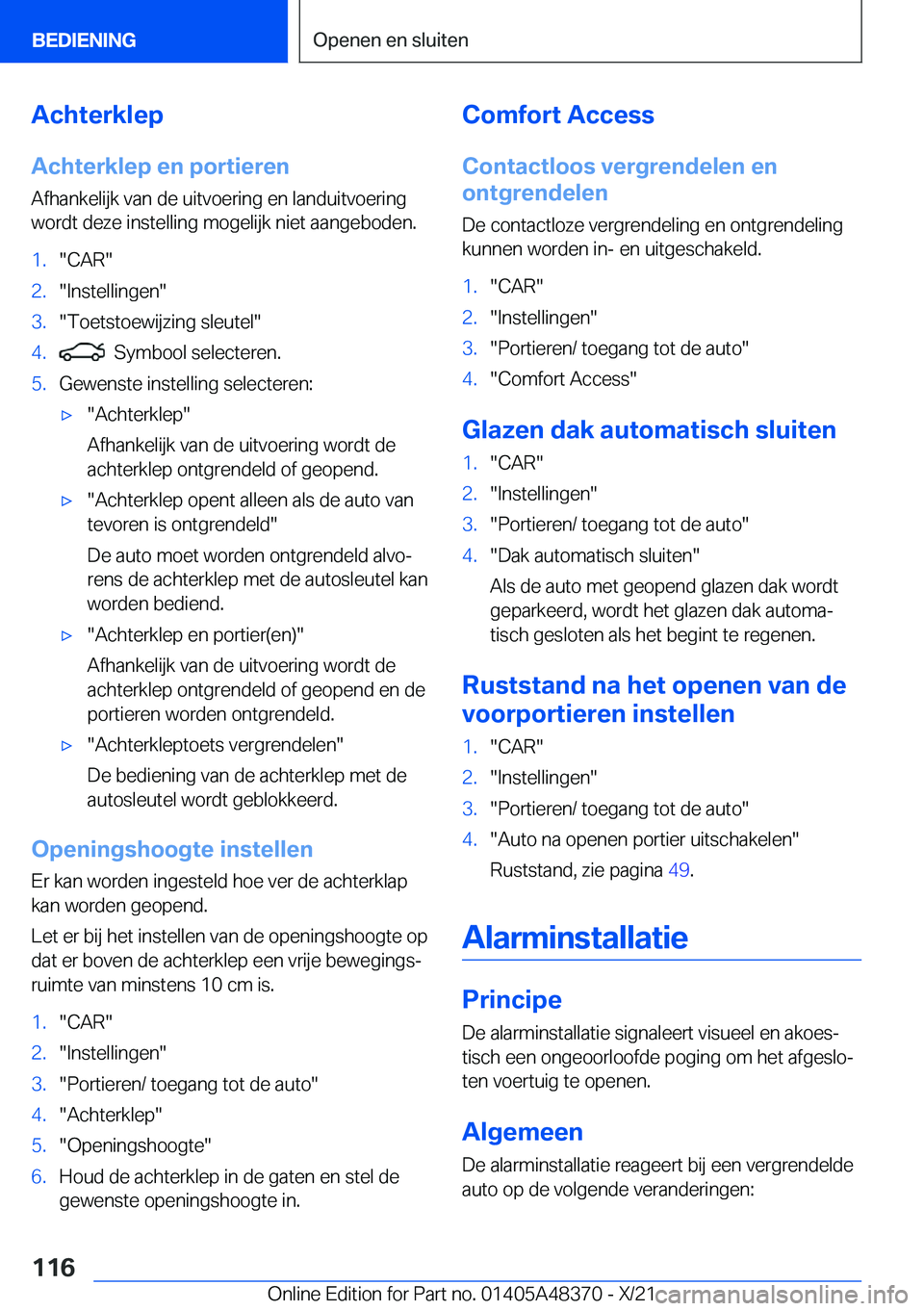 BMW X4 2022  Instructieboekjes (in Dutch) �A�c�h�t�e�r�k�l�e�p
�A�c�h�t�e�r�k�l�e�p��e�n��p�o�r�t�i�e�r�e�n
�A�f�h�a�n�k�e�l�i�j�k��v�a�n��d�e��u�i�t�v�o�e�r�i�n�g��e�n��l�a�n�d�u�i�t�v�o�e�r�i�n�g �w�o�r�d�t��d�e�z�e��i�n�s�t�e�l�l�