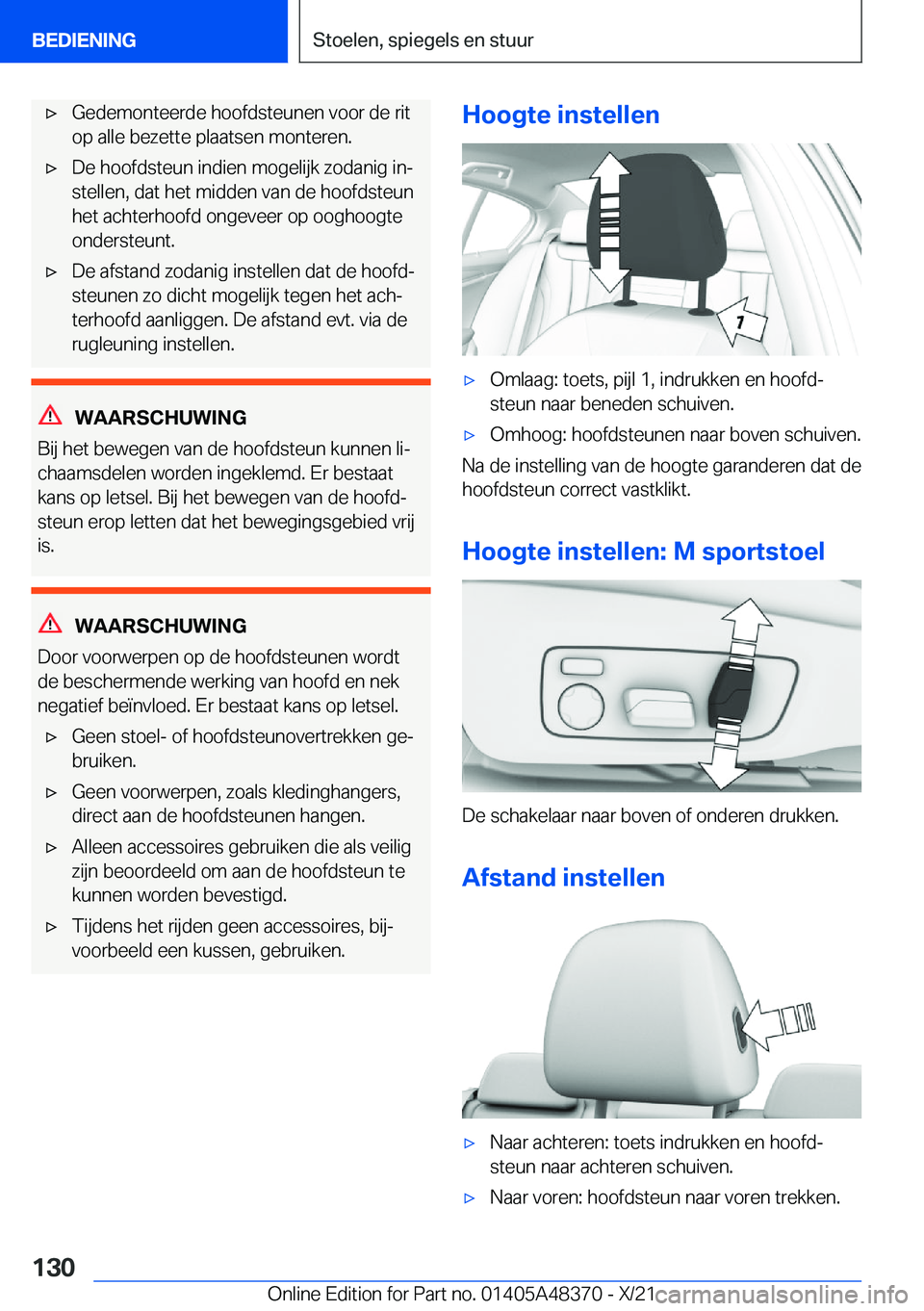 BMW X4 2022  Instructieboekjes (in Dutch) 'x�G�e�d�e�m�o�n�t�e�e�r�d�e��h�o�o�f�d�s�t�e�u�n�e�n��v�o�o�r��d�e��r�i�t�o�p��a�l�l�e��b�e�z�e�t�t�e��p�l�a�a�t�s�e�n��m�o�n�t�e�r�e�n�.'x�D�e��h�o�o�f�d�s�t�e�u�n��i�n�d�i�e�n��m