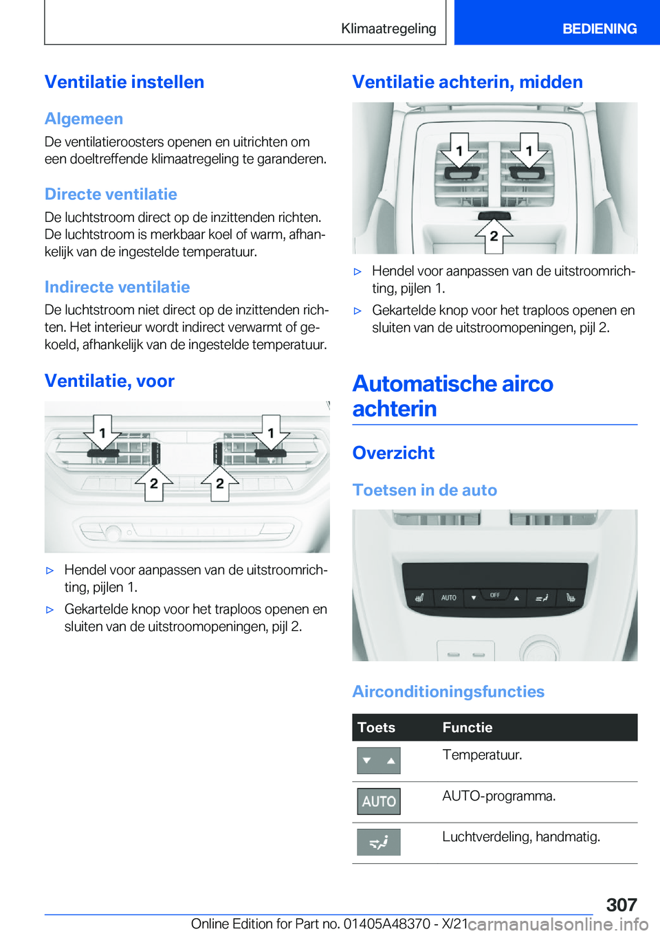 BMW X4 2022  Instructieboekjes (in Dutch) �V�e�n�t�i�l�a�t�i�e��i�n�s�t�e�l�l�e�n
�A�l�g�e�m�e�e�n
�D�e��v�e�n�t�i�l�a�t�i�e�r�o�o�s�t�e�r�s��o�p�e�n�e�n��e�n��u�i�t�r�i�c�h�t�e�n��o�m
�e�e�n��d�o�e�l�t�r�e�f�f�e�n�d�e��k�l�i�m�a�a�t�