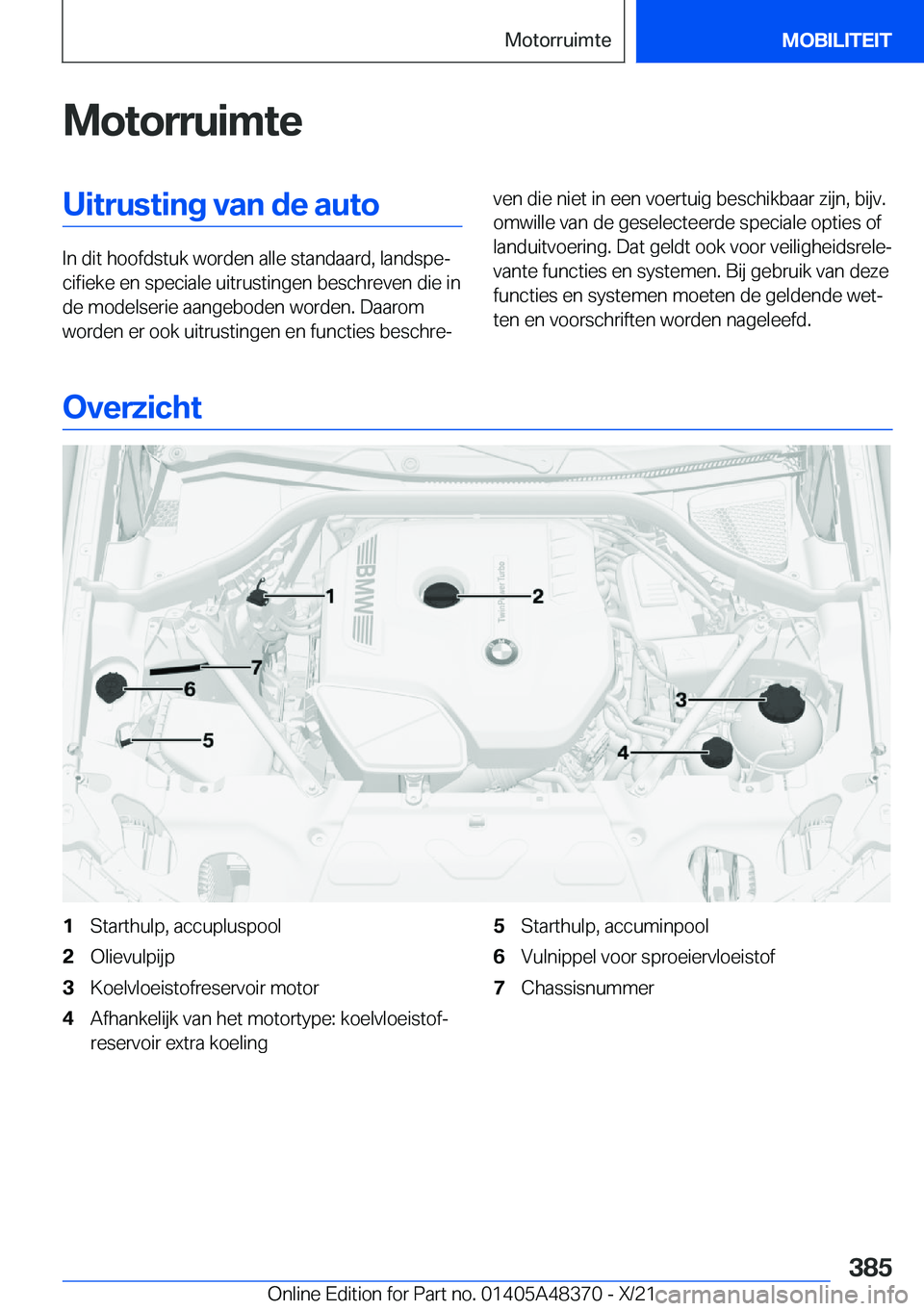 BMW X4 2022  Instructieboekjes (in Dutch) �M�o�t�o�r�r�u�i�m�t�e�U�i�t�r�u�s�t�i�n�g��v�a�n��d�e��a�u�t�o
�I�n��d�i�t��h�o�o�f�d�s�t�u�k��w�o�r�d�e�n��a�l�l�e��s�t�a�n�d�a�a�r�d�,��l�a�n�d�s�p�ej�c�i�f�i�e�k�e��e�n��s�p�e�c�i�a�l�