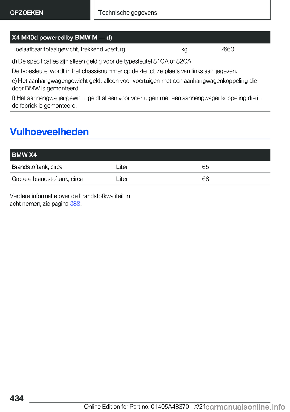 BMW X4 2022  Instructieboekjes (in Dutch) �X�4��M�4�0�d��p�o�w�e�r�e�d��b�y��B�M�W��M�n��d�
�T�o�e�l�a�a�t�b�a�a�r��t�o�t�a�a�l�g�e�w�i�c�h�t�,��t�r�e�k�k�e�n�d��v�o�e�r�t�u�i�g�k�g�2�6�6�0�d�)��D�e��s�p�e�c�i�f�i�c�a�t�i�e�s��z