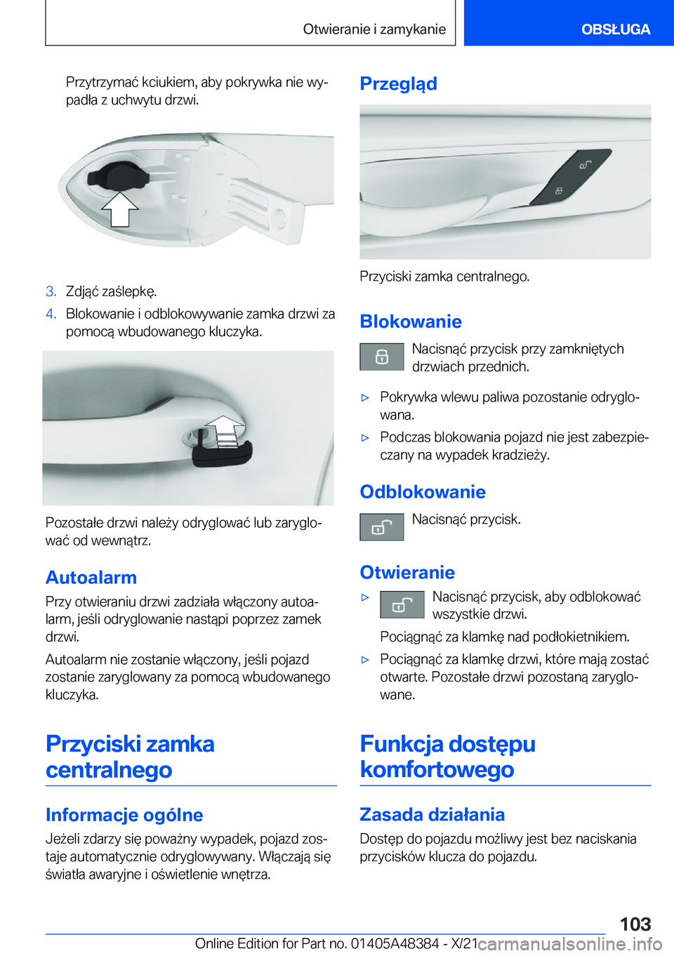 BMW X4 2022  Instrukcja obsługi (in Polish) �P�r�z�y�t�r�z�y�m�a�