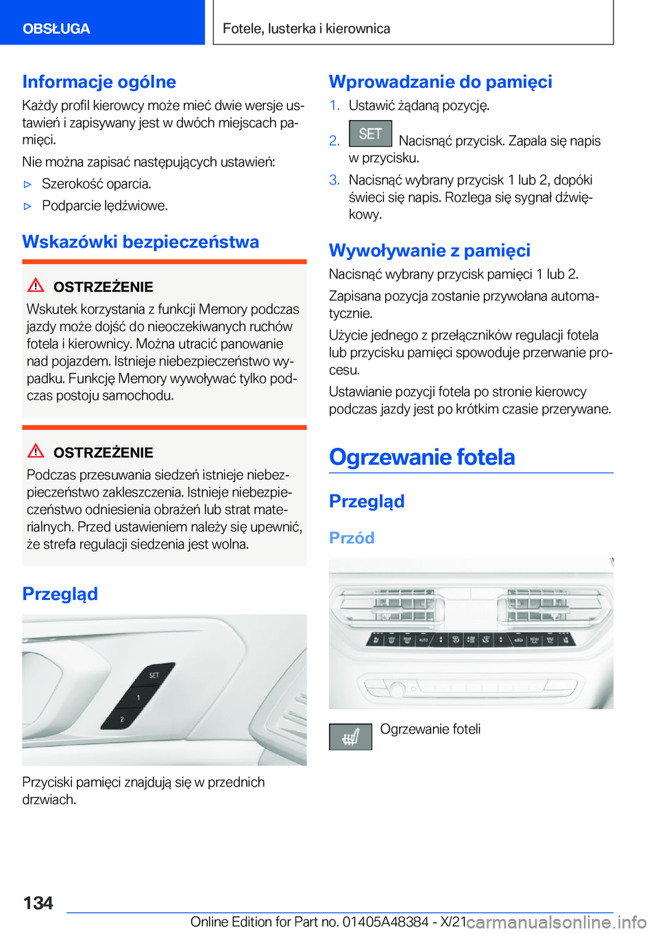 BMW X4 2022  Instrukcja obsługi (in Polish) �I�n�f�o�r�m�a�c�j�e��o�g�