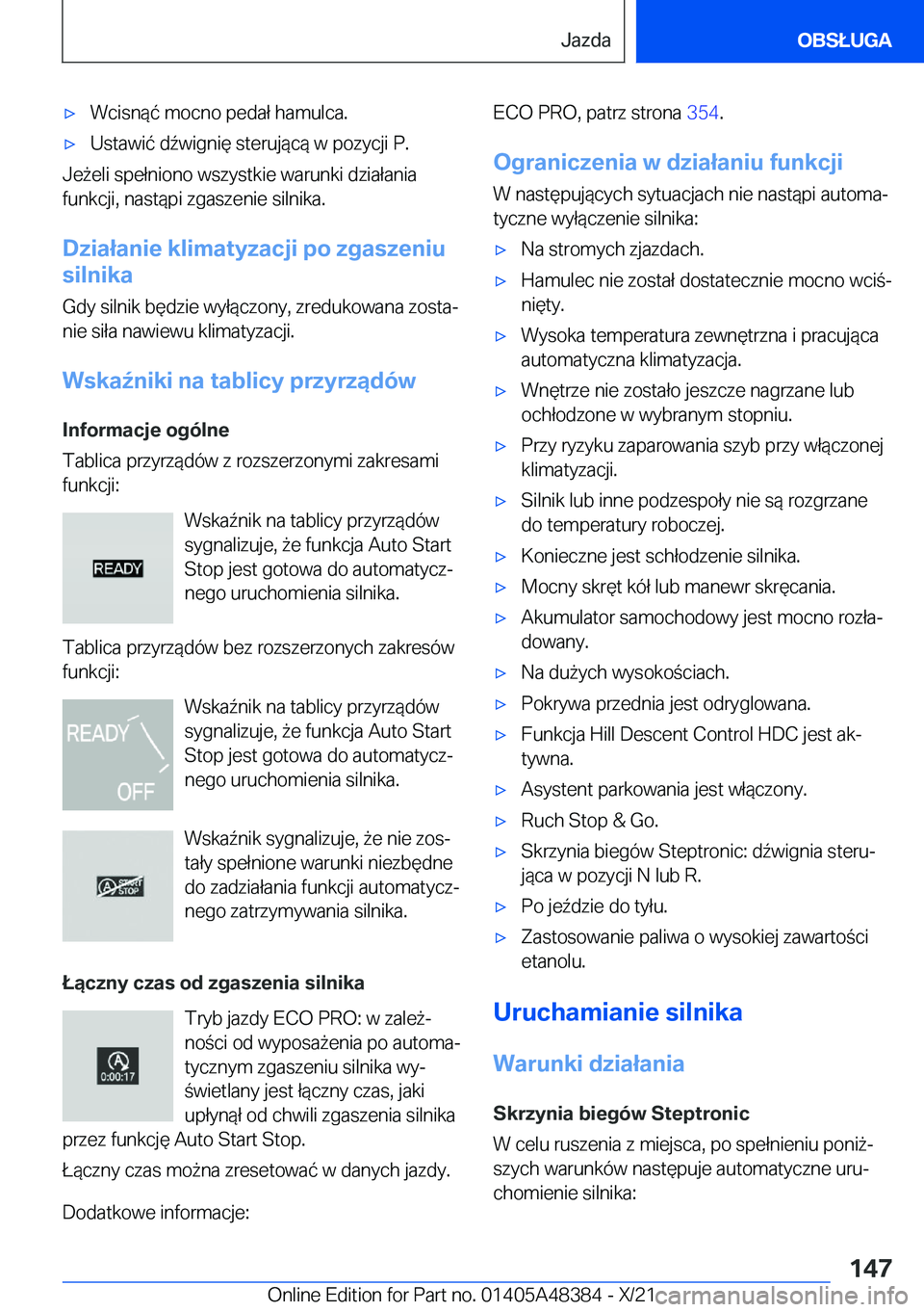BMW X4 2022  Instrukcja obsługi (in Polish) 'x�W�c�i�s�n�