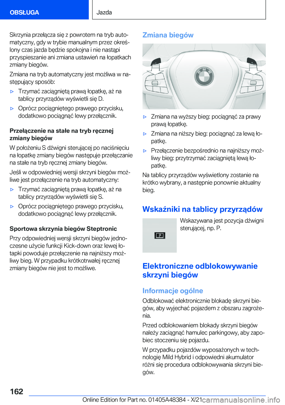 BMW X4 2022  Instrukcja obsługi (in Polish) �S�k�r�z�y�n�i�a��p�r�z�e�ł�