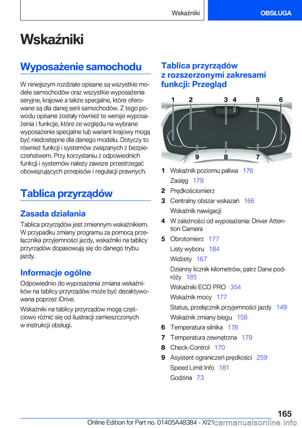 BMW X4 2022  Instrukcja obsługi (in Polish) �W�s�k�a7�n�i�k�i�W�y�p�o�s�a9�e�n�i�e��s�a�m�o�c�h�o�d�u
�W��n�i�n�i�e�j�s�z�y�m��r�o�z�d�z�i�a�l�e��o�p�i�s�a�n�e��s�