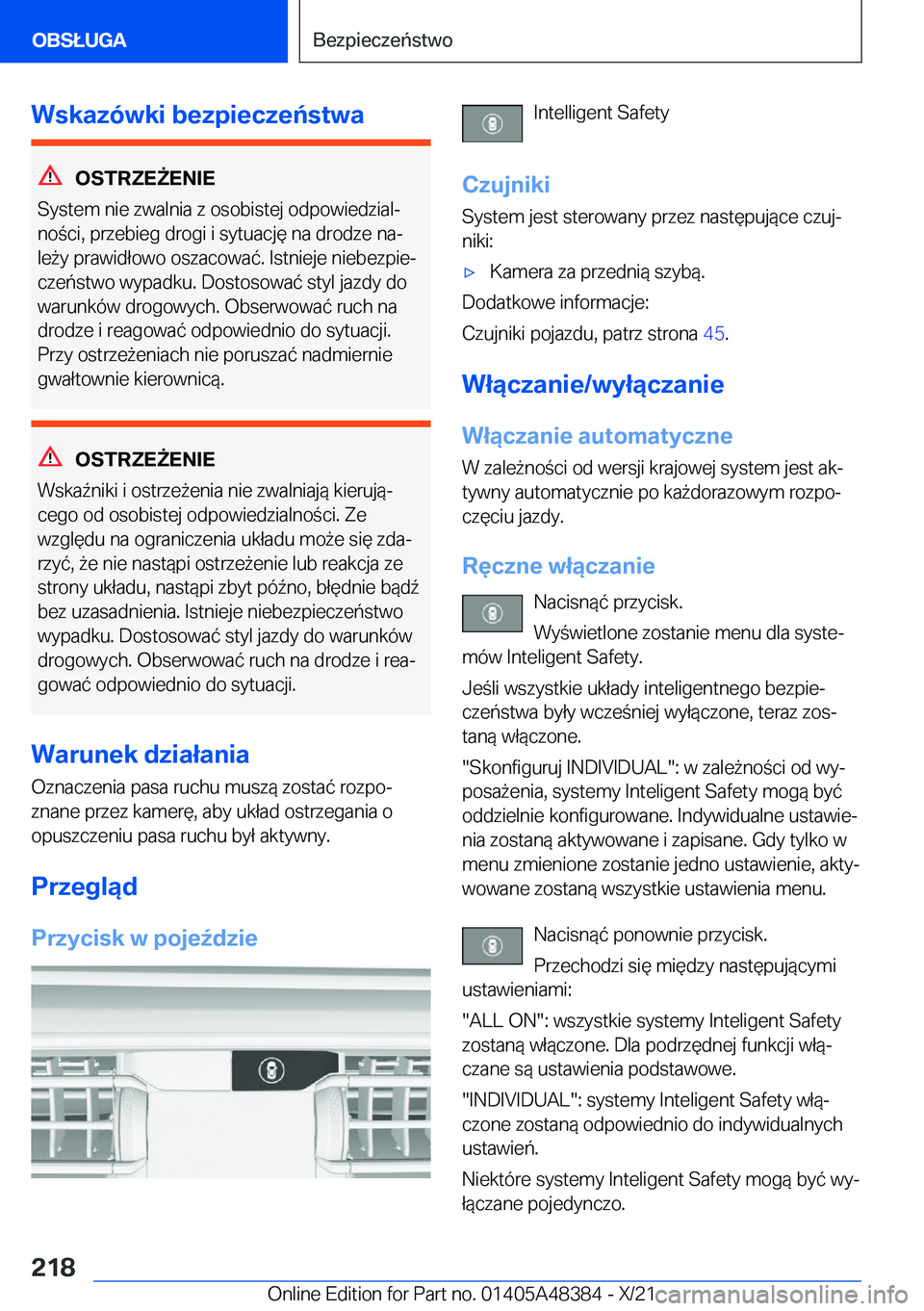 BMW X4 2022  Instrukcja obsługi (in Polish) �W�s�k�a�z�