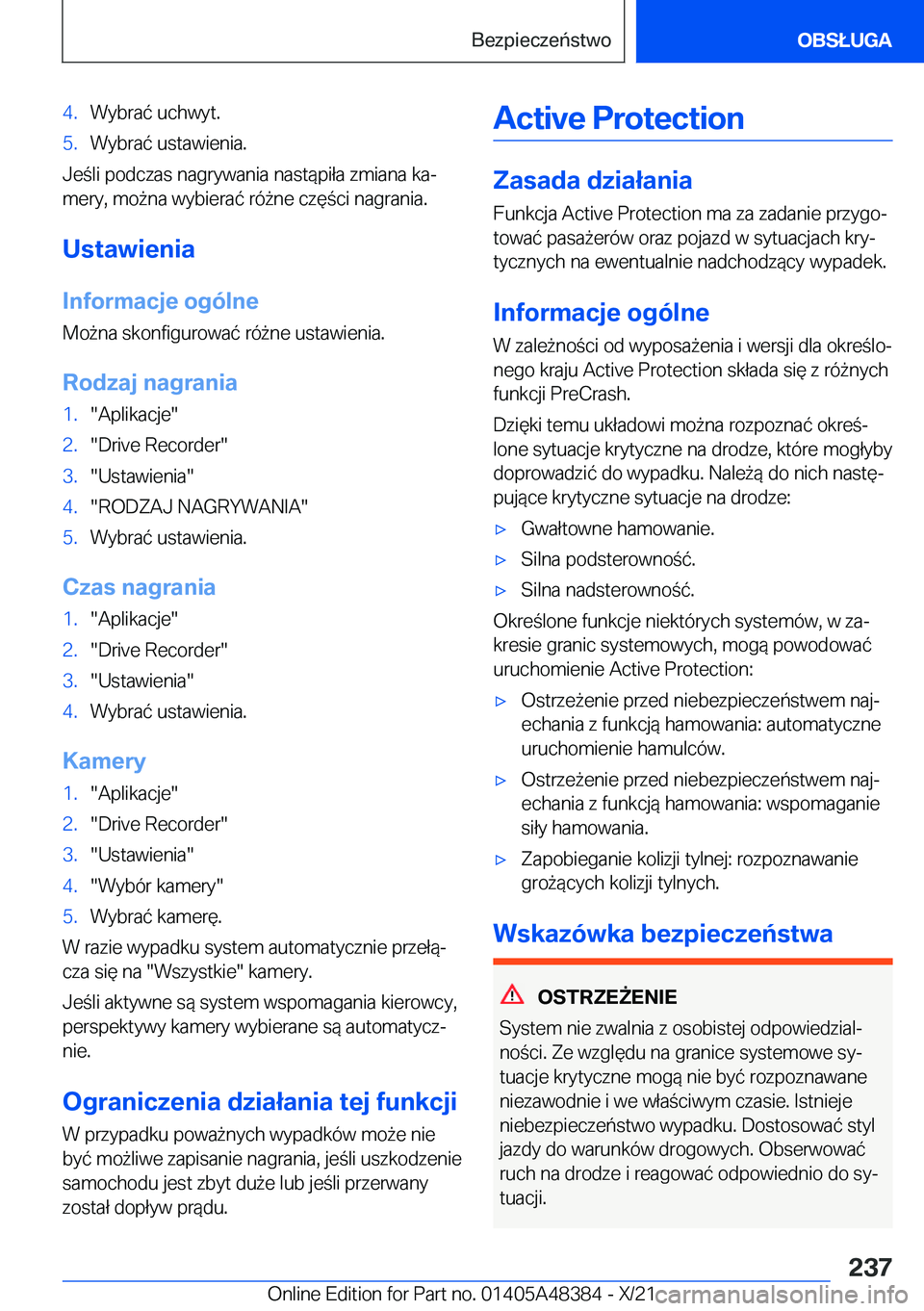 BMW X4 2022  Instrukcja obsługi (in Polish) �4�.�W�y�b�r�a�