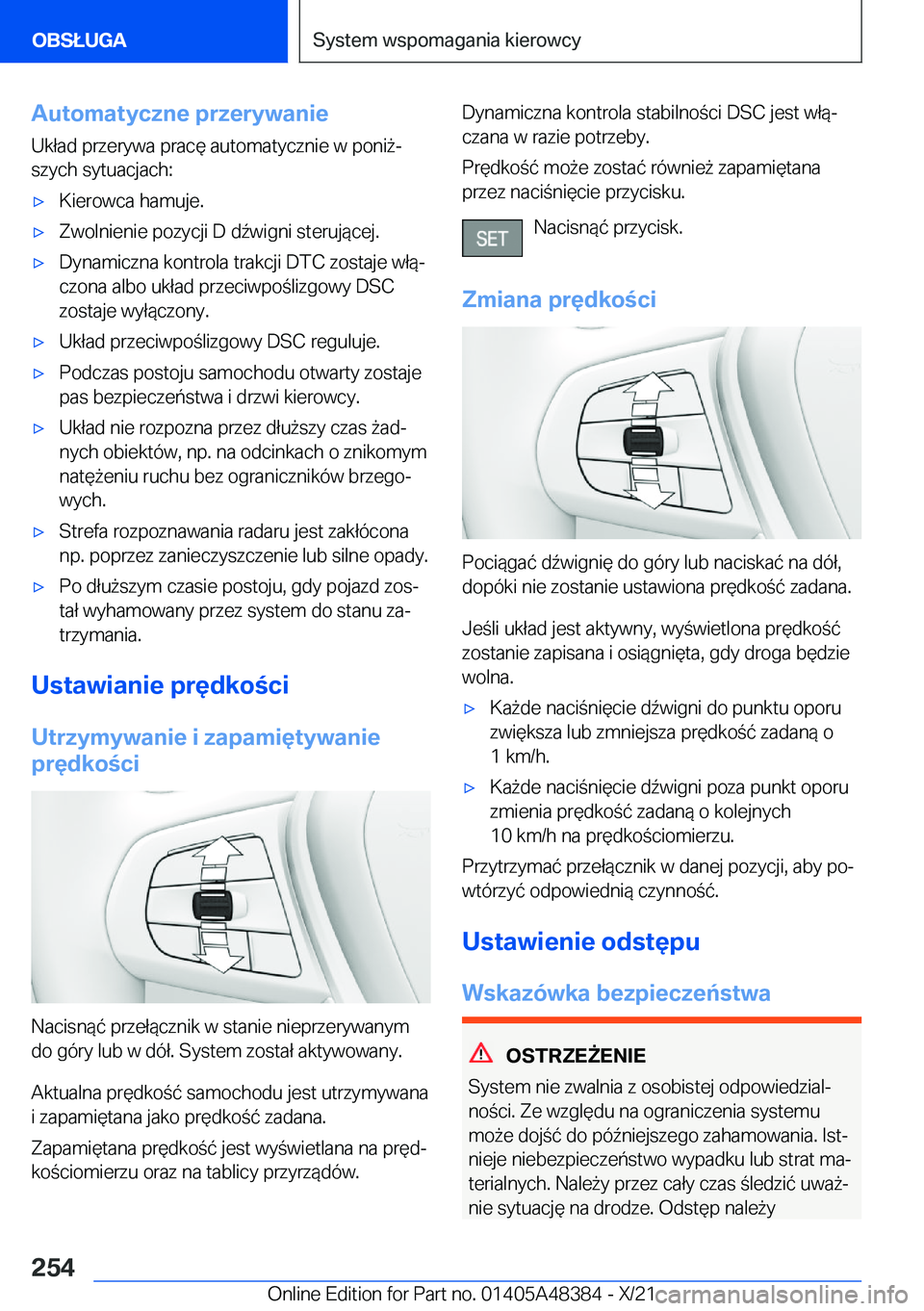 BMW X4 2022  Instrukcja obsługi (in Polish) �A�u�t�o�m�a�t�y�c�z�n�e��p�r�z�e�r�y�w�a�n�i�e
�U�k�ł�a�d��p�r�z�e�r�y�w�a��p�r�a�c�