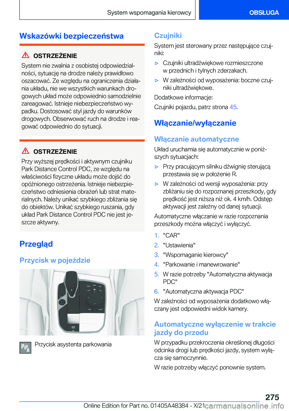 BMW X4 2022  Instrukcja obsługi (in Polish) �W�s�k�a�z�