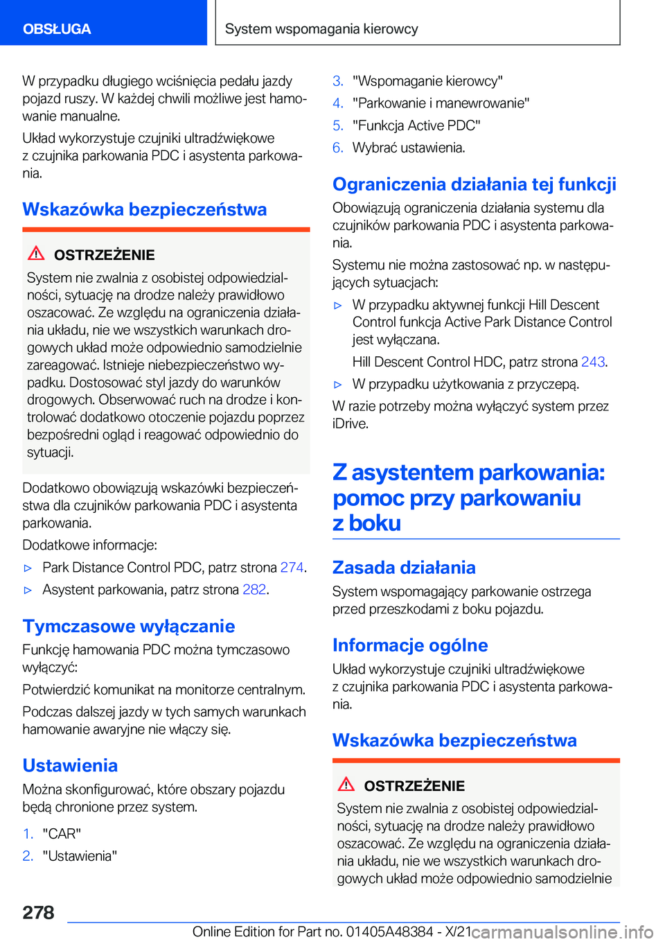 BMW X4 2022  Instrukcja obsługi (in Polish) �W��p�r�z�y�p�a�d�k�u��d�ł�u�g�i�e�g�o��w�c�i�n�i�