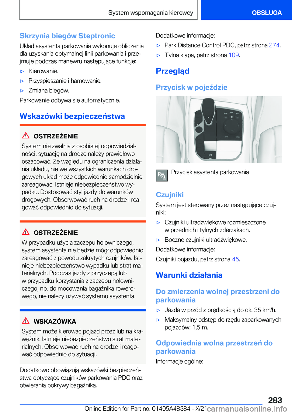 BMW X4 2022  Instrukcja obsługi (in Polish) �S�k�r�z�y�n�i�a��b�i�e�g�