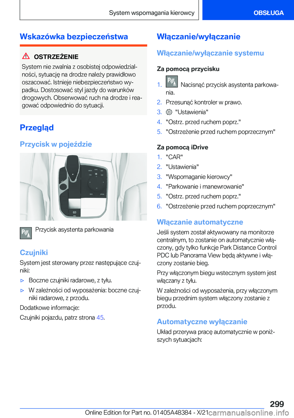 BMW X4 2022  Instrukcja obsługi (in Polish) �W�s�k�a�z�