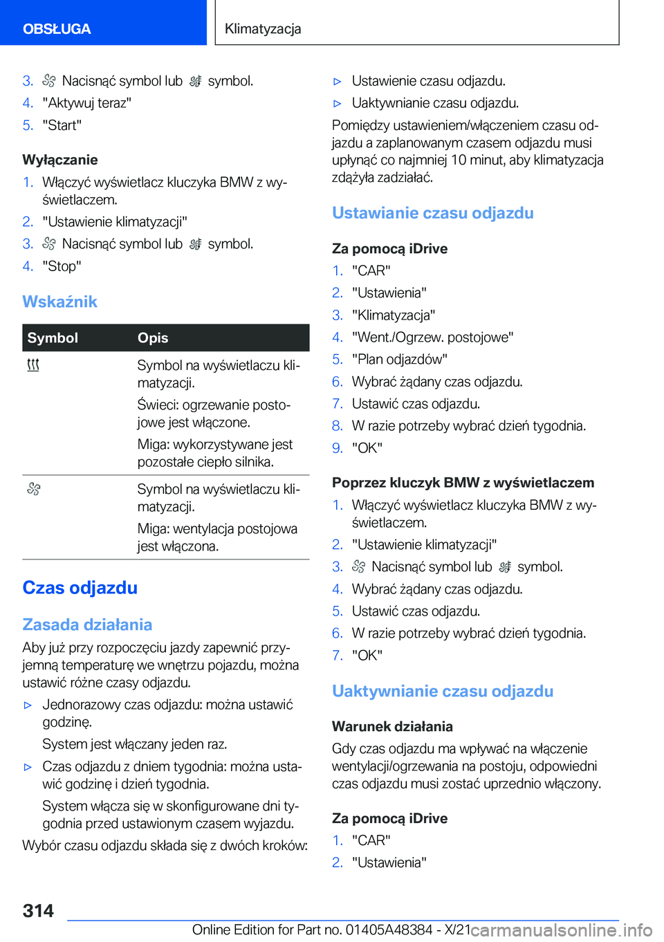BMW X4 2022  Instrukcja obsługi (in Polish) �3�.���N�a�c�i�s�n�