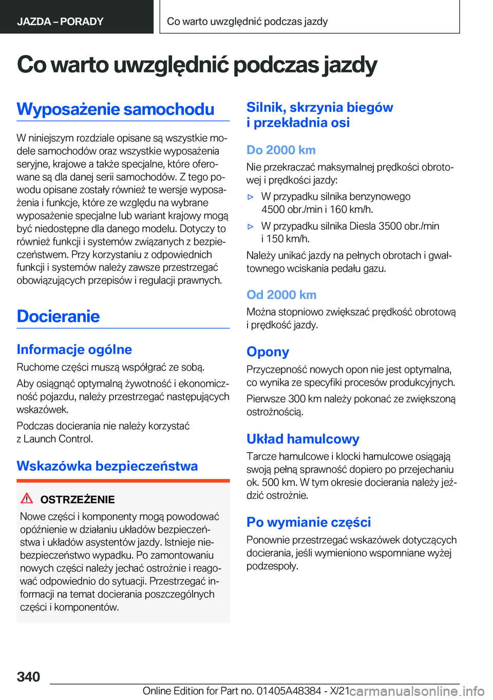 BMW X4 2022  Instrukcja obsługi (in Polish) �C�o��w�a�r�t�o��u�w�z�g�l�