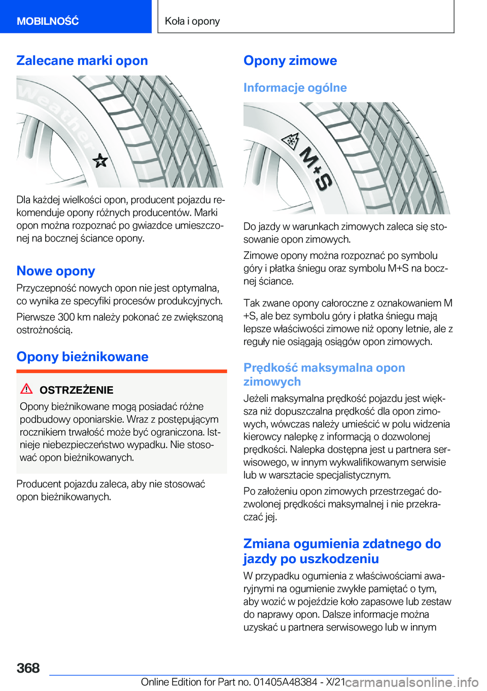 BMW X4 2022  Instrukcja obsługi (in Polish) �Z�a�l�e�c�a�n�e��m�a�r�k�i��o�p�o�n
�D�l�a��k�a9�d�e�j��w�i�e�l�k�o�c�i��o�p�o�n�,��p�r�o�d�u�c�e�n�t��p�o�j�a�z�d�u��r�ej
�k�o�m�e�n�d�u�j�e��o�p�o�n�y��r�