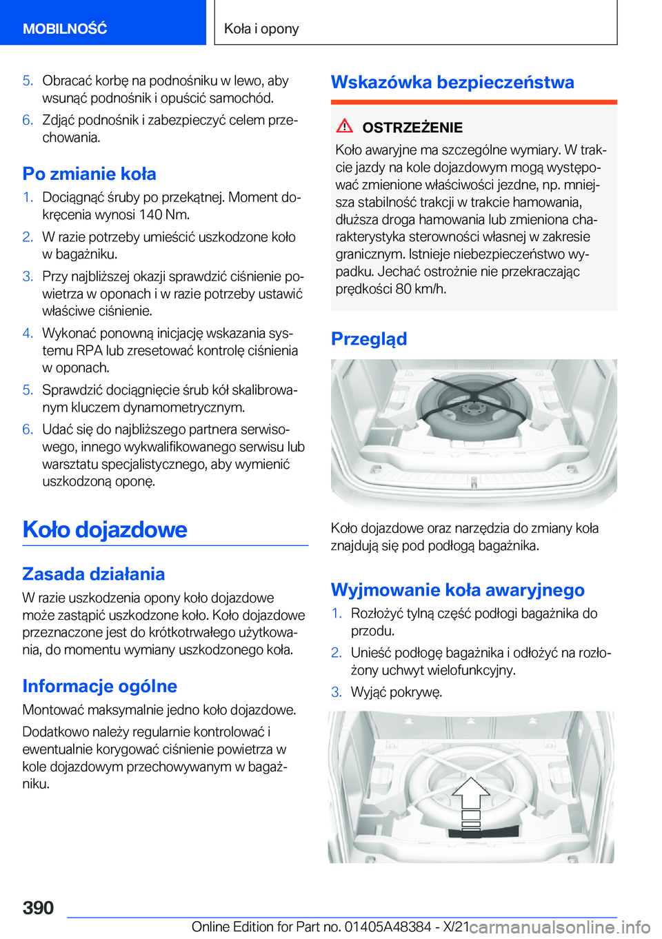 BMW X4 2022  Instrukcja obsługi (in Polish) �5�.�O�b�r�a�c�a�