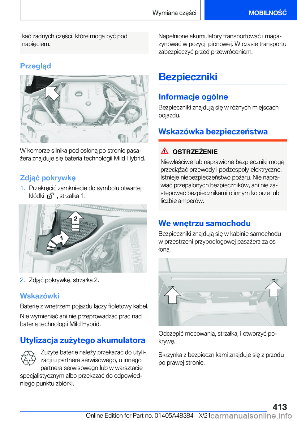 BMW X4 2022  Instrukcja obsługi (in Polish) �k�a�