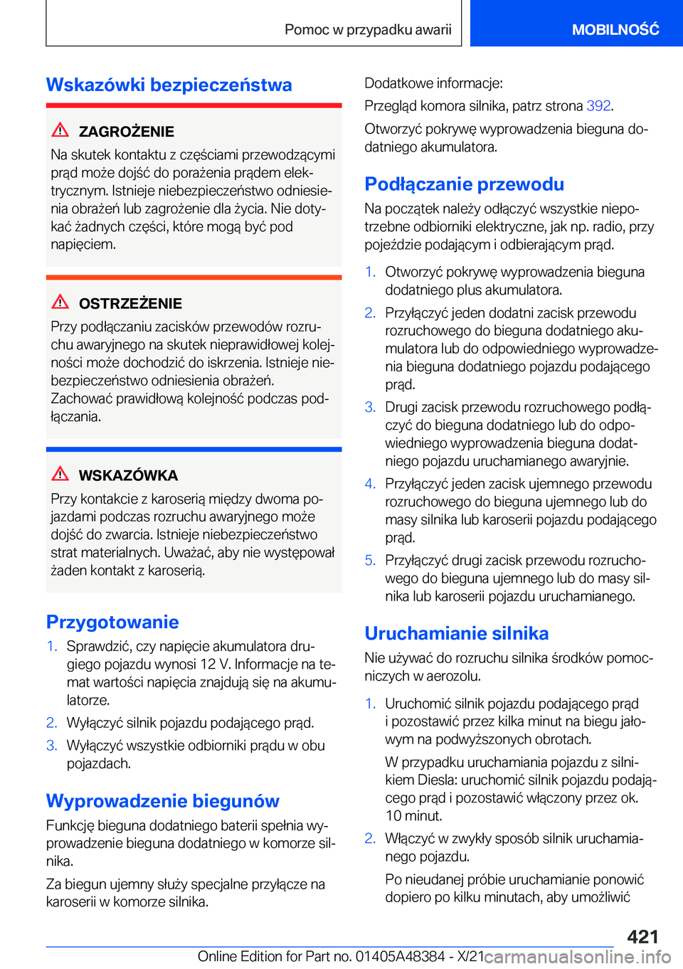 BMW X4 2022  Instrukcja obsługi (in Polish) �W�s�k�a�z�