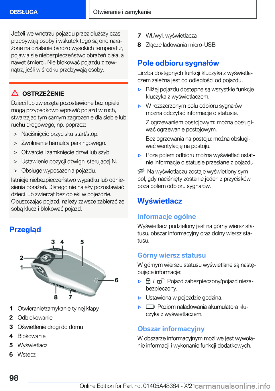 BMW X4 2022  Instrukcja obsługi (in Polish) �J�e9�e�l�i��w�e��w�n�
