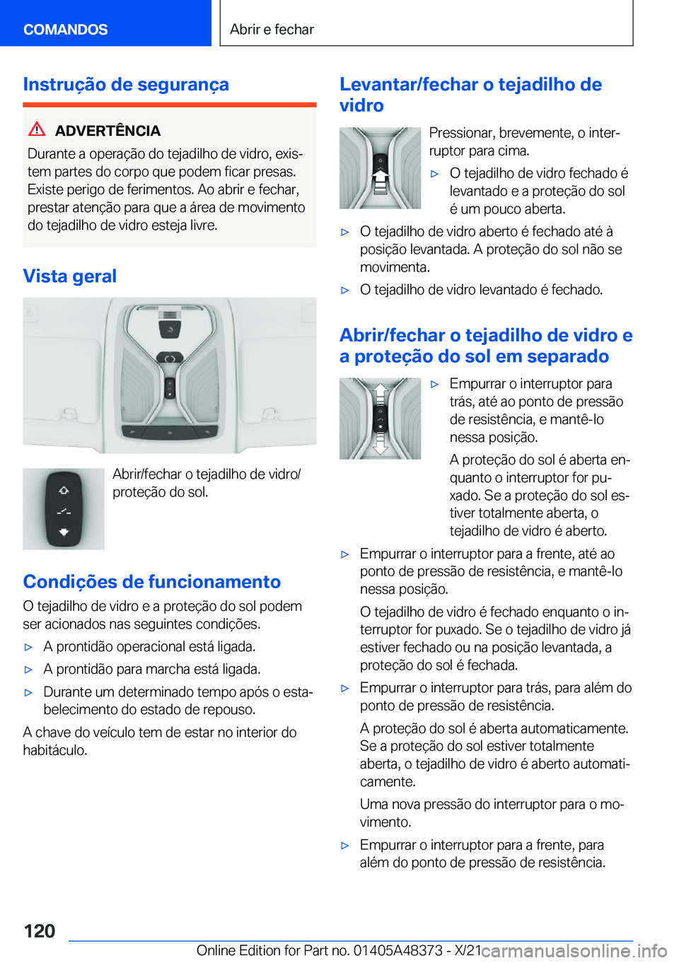 BMW X4 2022  Manual do condutor (in Portuguese) �I�n�s�t�r�u�