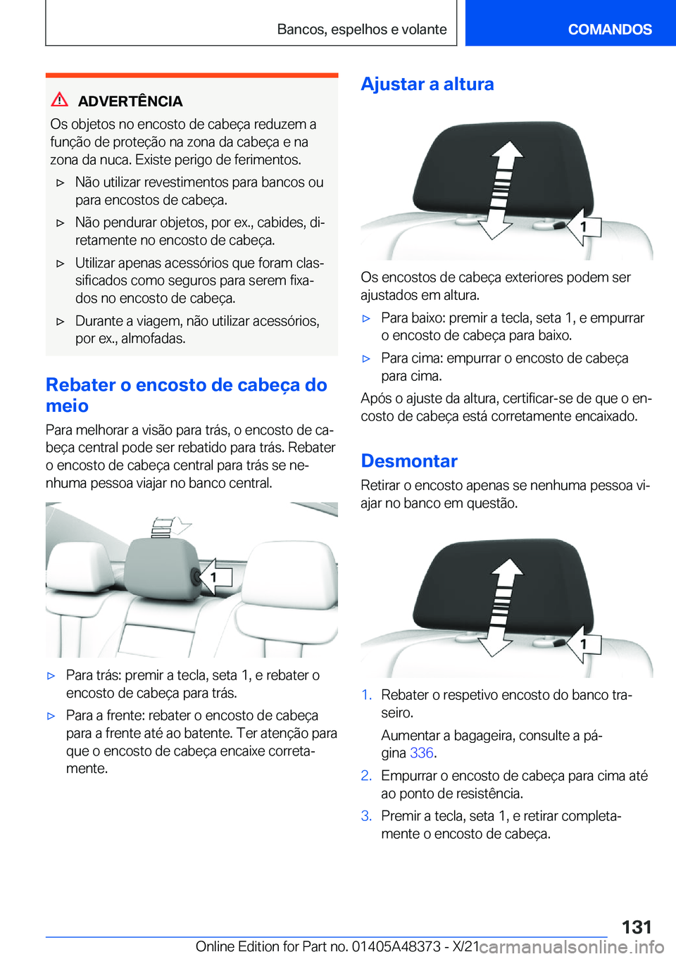 BMW X4 2022  Manual do condutor (in Portuguese) �A�D�V�E�R�T�