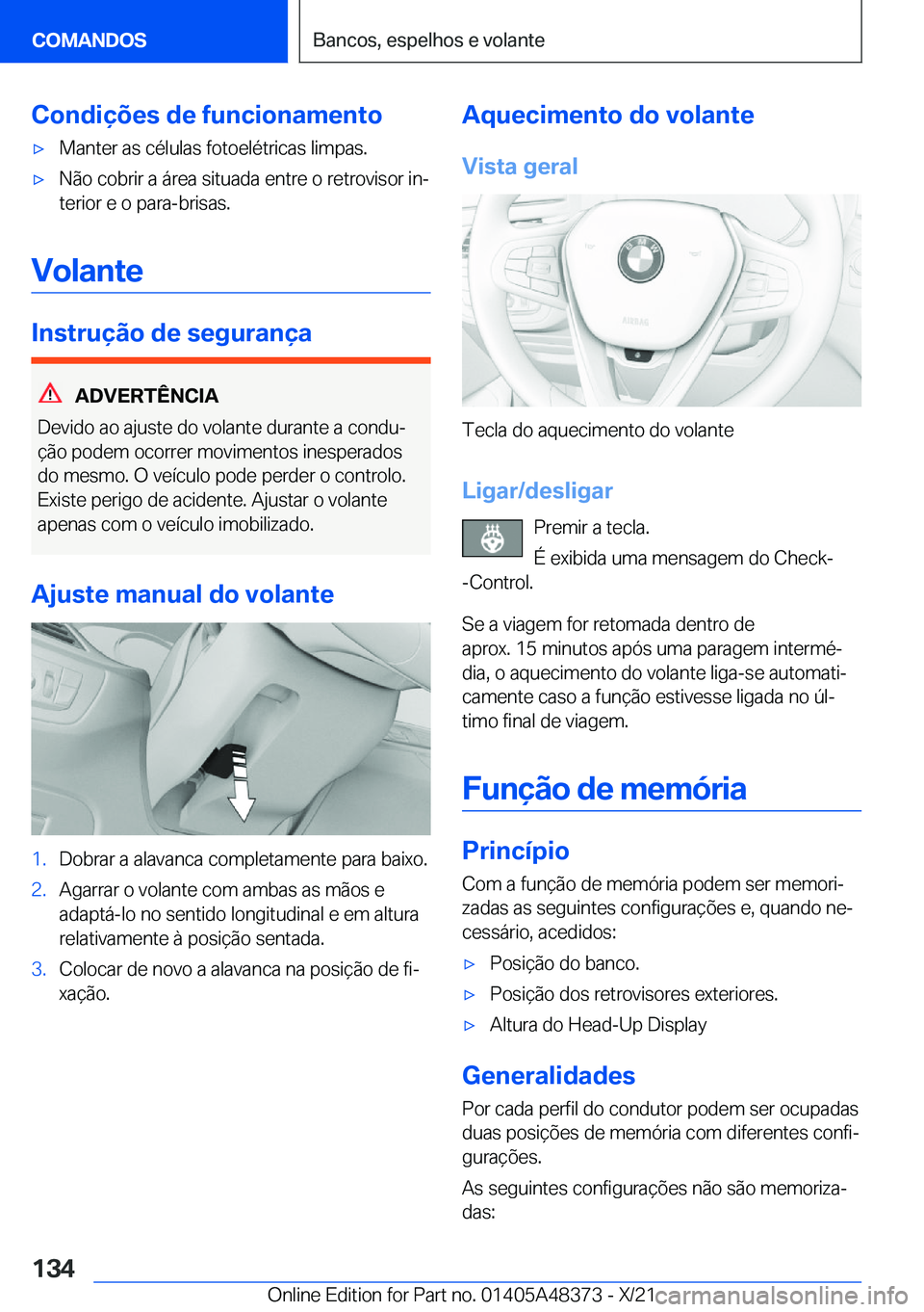 BMW X4 2022  Manual do condutor (in Portuguese) �C�o�n�d�i�