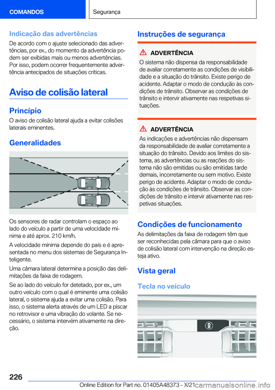 BMW X4 2022  Manual do condutor (in Portuguese) �I�n�d�i�c�a�