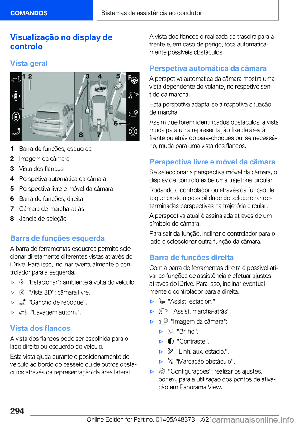 BMW X4 2022  Manual do condutor (in Portuguese) �V�i�s�u�a�l�i�z�a�