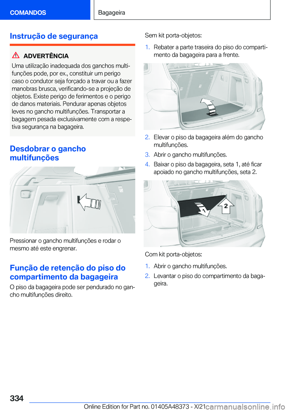 BMW X4 2022  Manual do condutor (in Portuguese) �I�n�s�t�r�u�