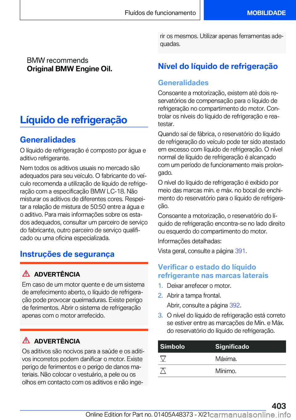 BMW X4 2022  Manual do condutor (in Portuguese) �L�