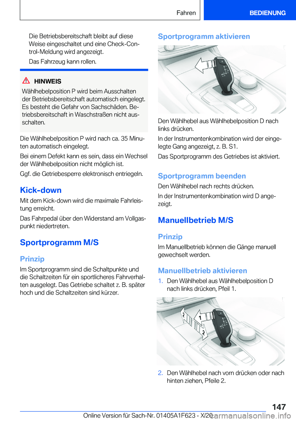 BMW X4 2021  Betriebsanleitungen (in German) �D�i�e��B�e�t�r�i�e�b�s�b�e�r�e�i�t�s�c�h�a�f�t��b�l�e�i�b�t��a�u�f��d�i�e�s�e
�W�e�i�s�e��e�i�n�g�e�s�c�h�a�l�t�e�t��u�n�d��e�i�n�e��C�h�e�c�k�-�C�o�nj
�t�r�o�l�-�M�e�l�d�u�n�g��w�i�r�d��a