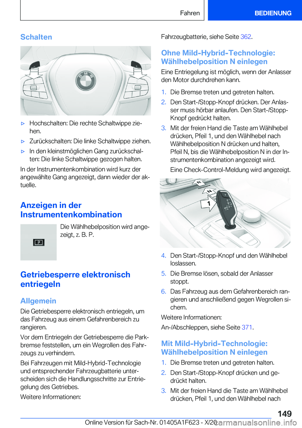 BMW X4 2021  Betriebsanleitungen (in German) �S�c�h�a�l�t�e�nx�H�o�c�h�s�c�h�a�l�t�e�n�:��D�i�e��r�e�c�h�t�e��S�c�h�a�l�t�w�i�p�p�e��z�i�ej
�h�e�n�.x�Z�u�r�