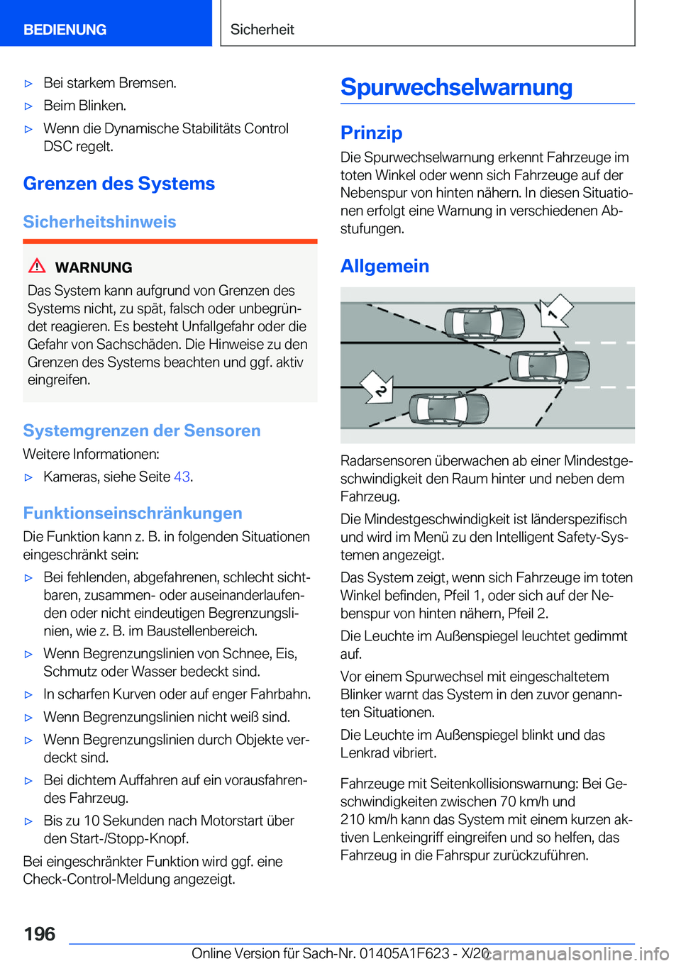 BMW X4 2021  Betriebsanleitungen (in German) x�B�e�i��s�t�a�r�k�e�m��B�r�e�m�s�e�n�.x�B�e�i�m��B�l�i�n�k�e�n�.x�W�e�n�n��d�i�e��D�y�n�a�m�i�s�c�h�e��S�t�a�b�i�l�i�t�