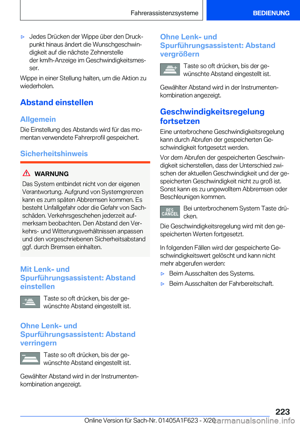 BMW X4 2021  Betriebsanleitungen (in German) x�J�e�d�e�s��D�r�