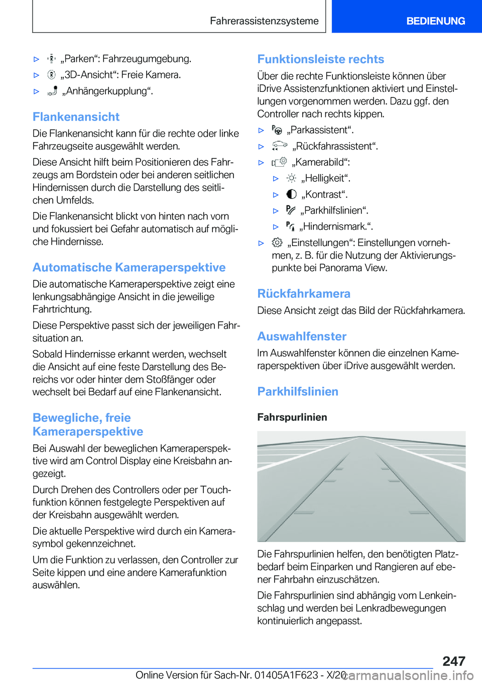 BMW X4 2021  Betriebsanleitungen (in German) x��x�P�a�r�k�e�nv�:��F�a�h�r�z�e�u�g�u�m�g�e�b�u�n�g�.x��x�3�D�-�A�n�s�i�c�h�tv�:��F�r�e�i�e��K�a�m�e�r�a�.x��x�A�n�h�