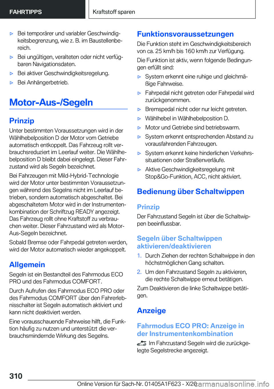 BMW X4 2021  Betriebsanleitungen (in German) x�B�e�i��t�e�m�p�o�r�